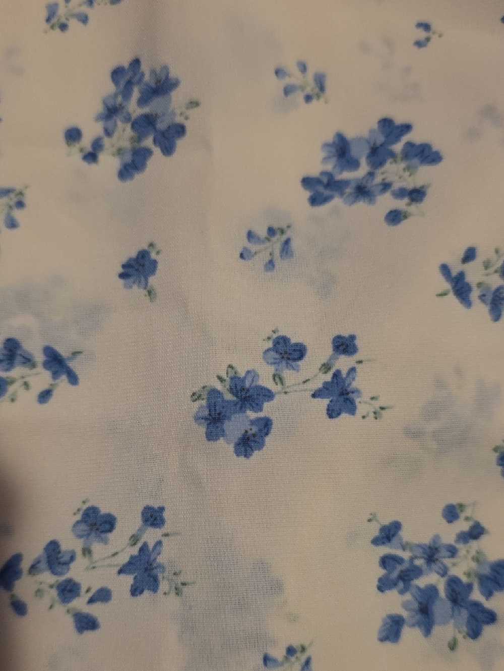 💥5 For $20 White & Blue Floral Ruffle Sleeve Top - Picture 5 of 9